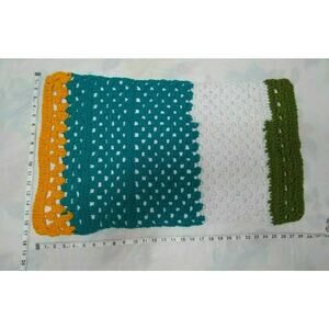 Miami Dolphins Colors Crochet Baby Cover/Nursing 18 x 28 Blanket Afghan